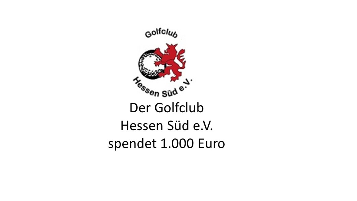 Der Golfclub Hessen Süd spendet 1.000 Euro